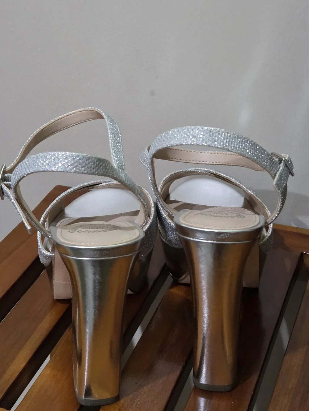 I.Miller Samien Silver Glitter Platform 5